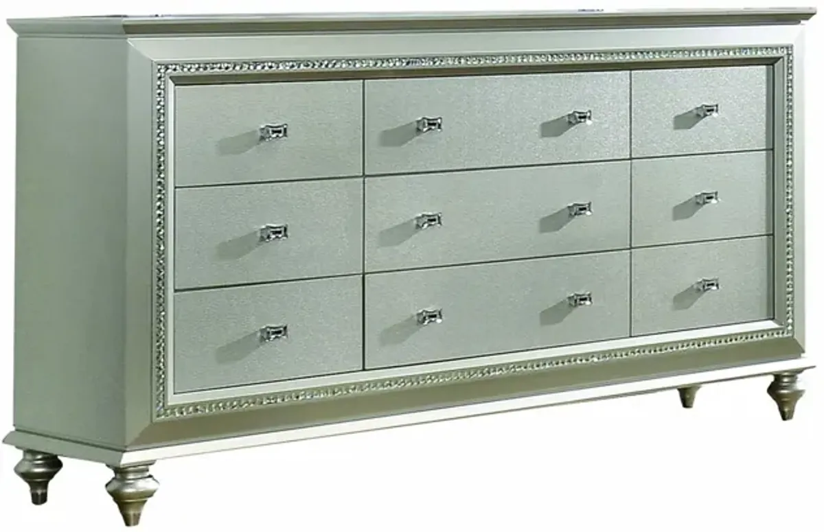 Solid Wood Double Dresser - Champagne