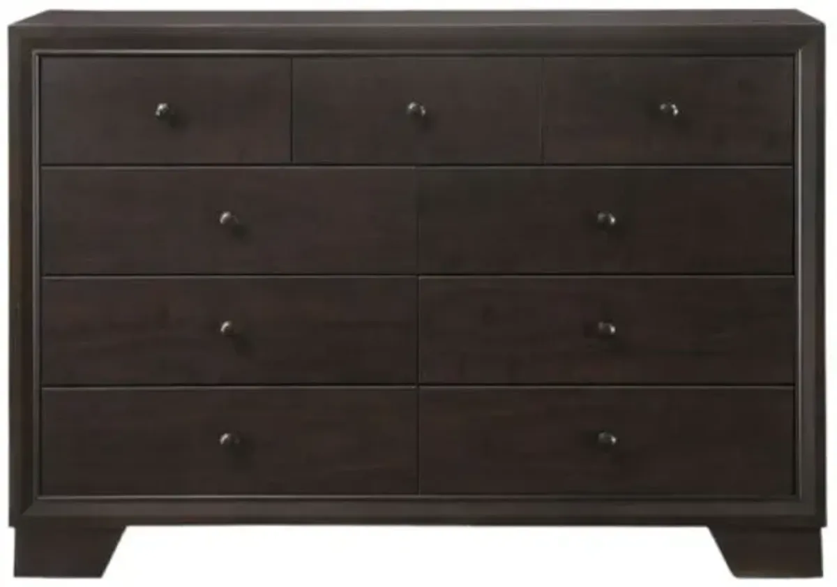 Solid And Manufactured Wood Double Dresser - Espresso