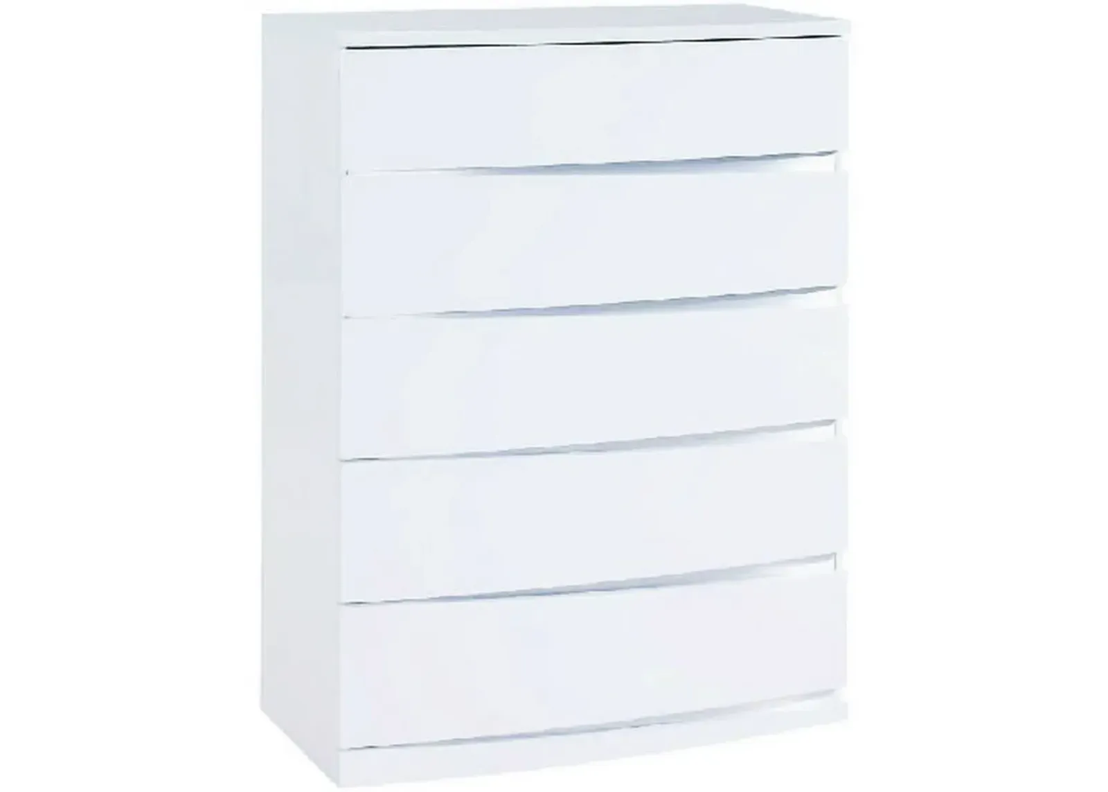 Exquisite High Gloss Chest - White