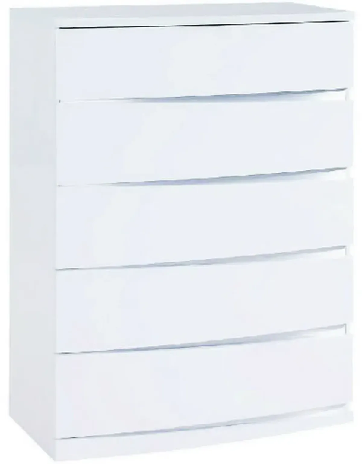 Exquisite High Gloss Chest - White