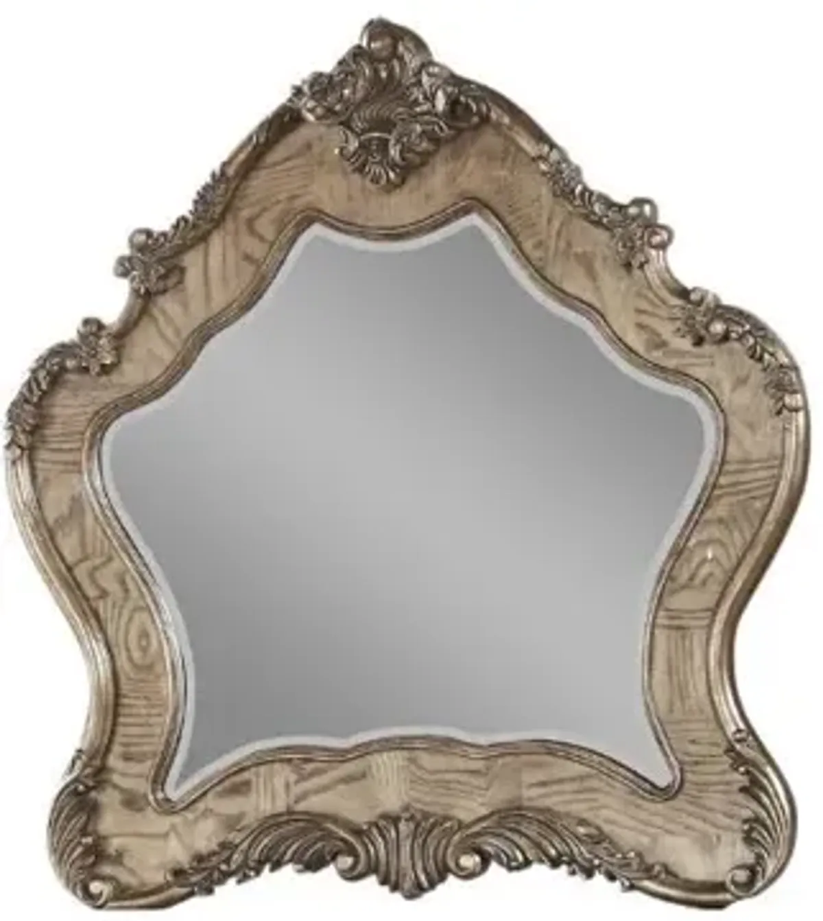 48" Irregular Framed Mirror - Vintage Oak