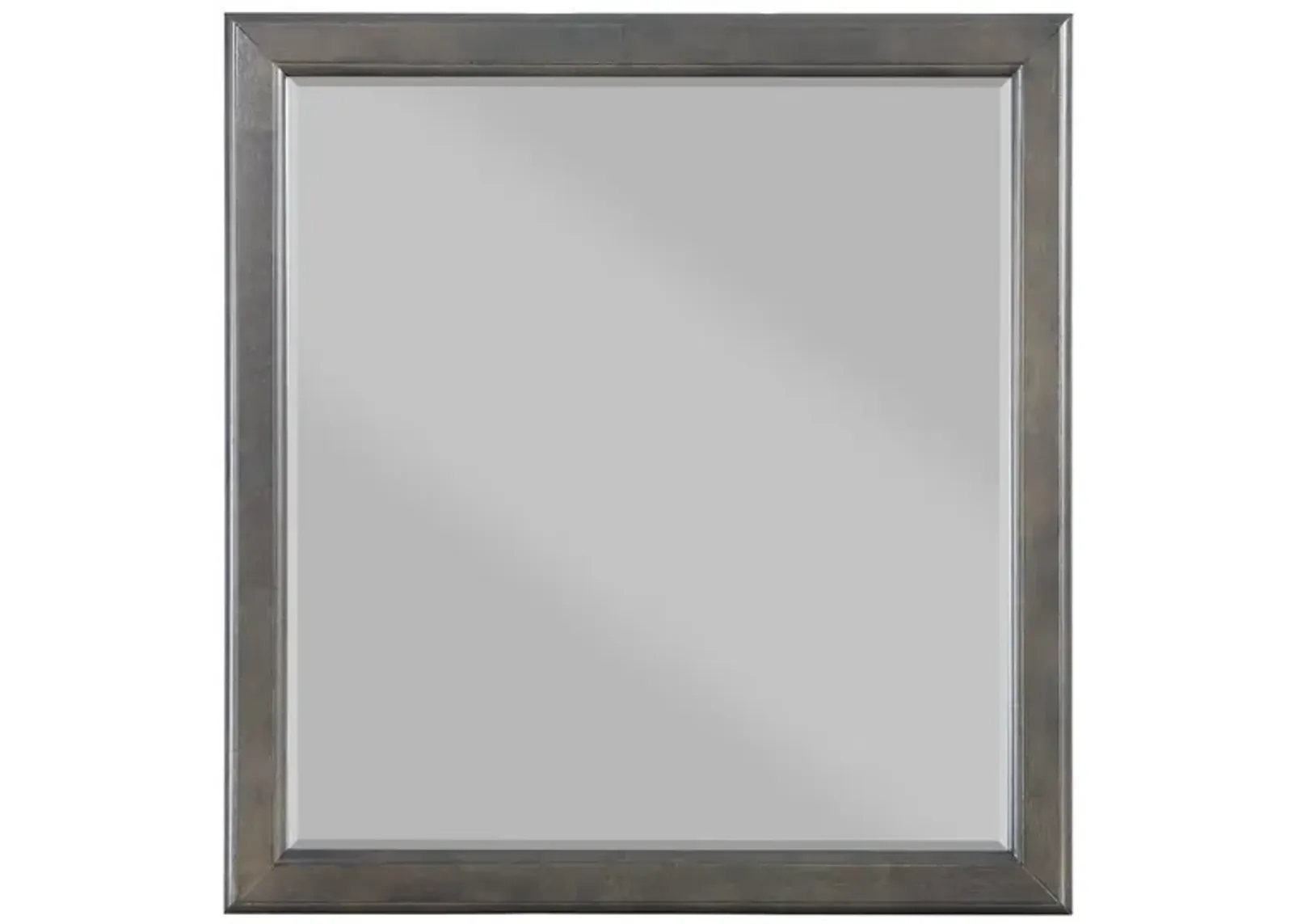 38" Wall Mounted Accent Mirror Rectangle - Silver