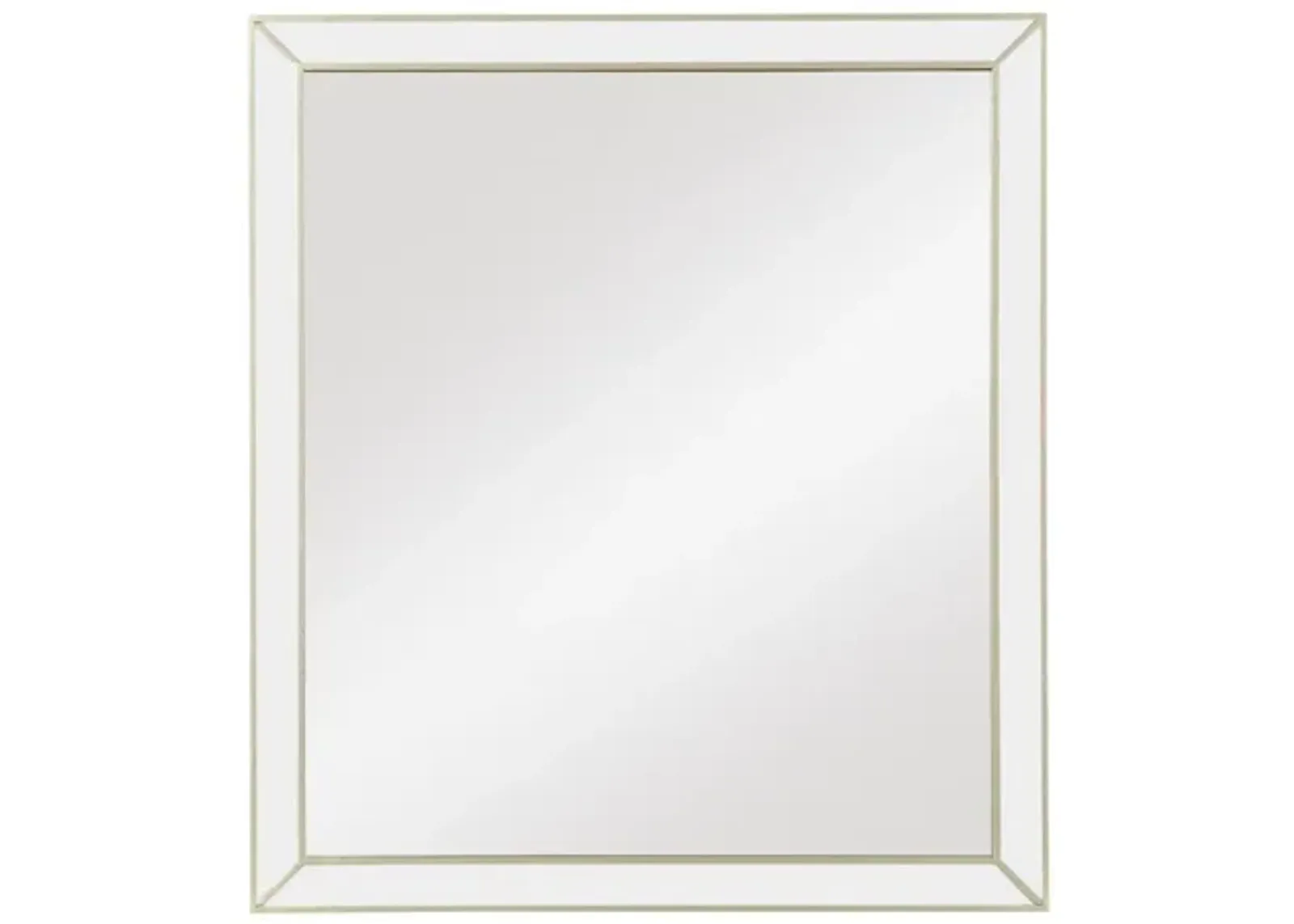 Wooden Rectangular Mirror - Champagne