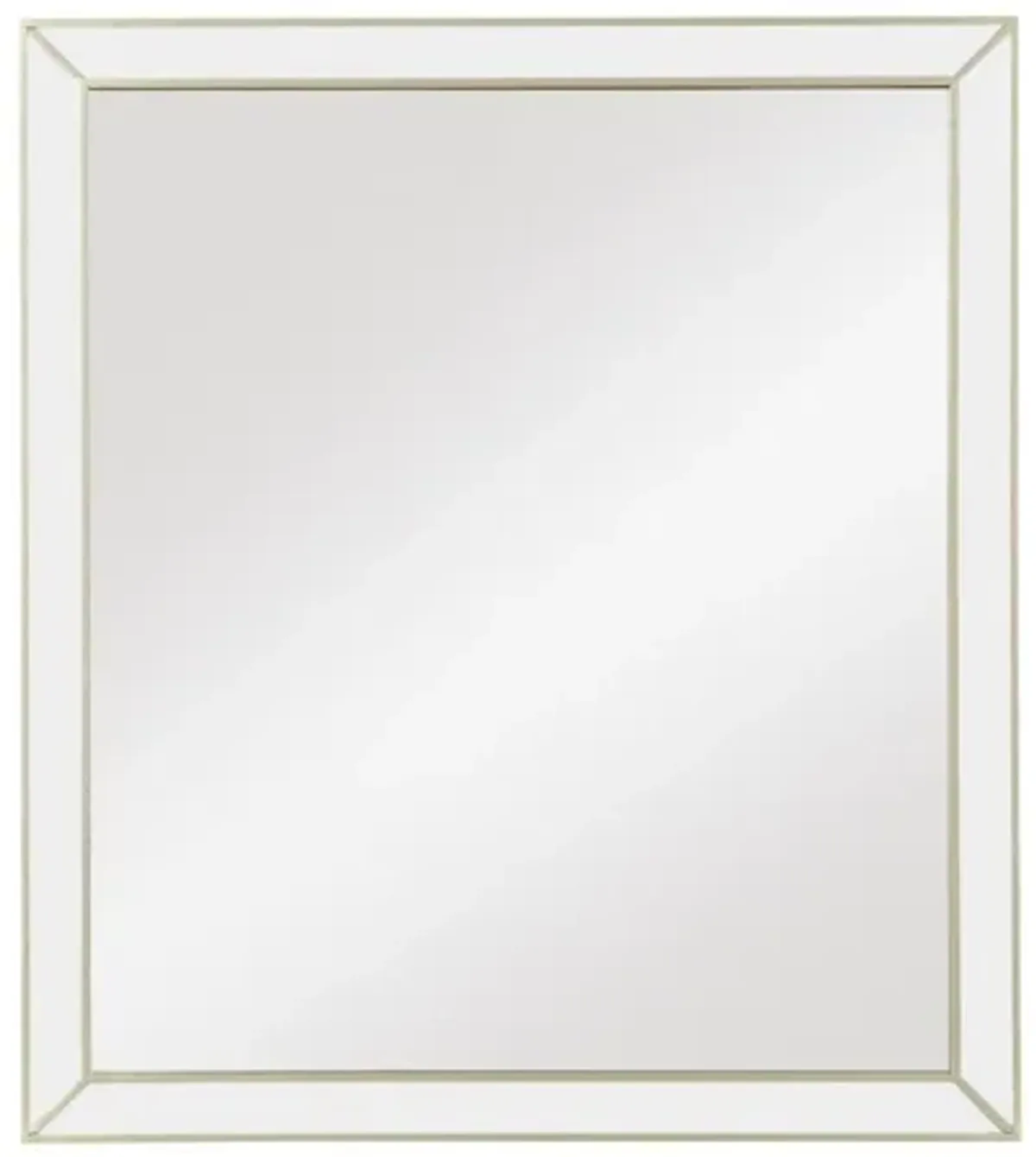 Wooden Rectangular Mirror - Champagne