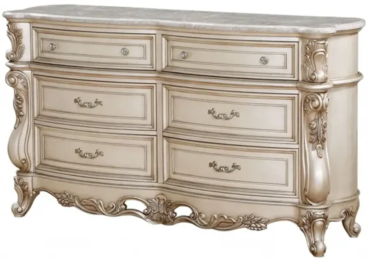 Solid Wood Double Dresser - Beige