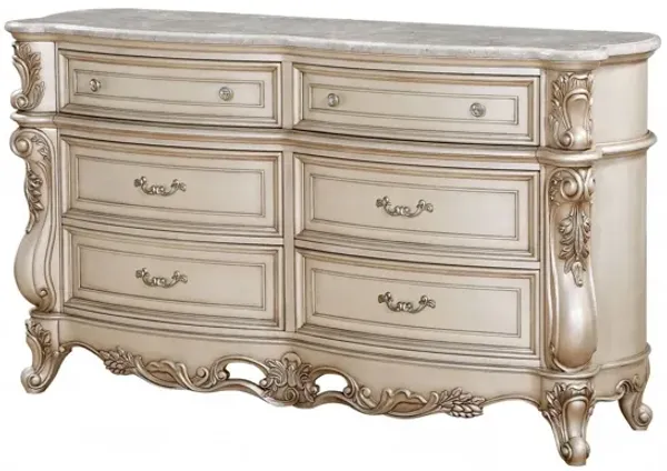 Solid Wood Double Dresser - Beige