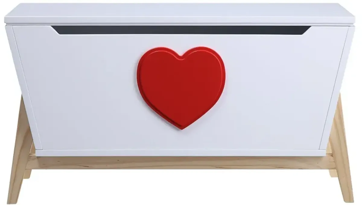 Wood Youth Chest - White Red