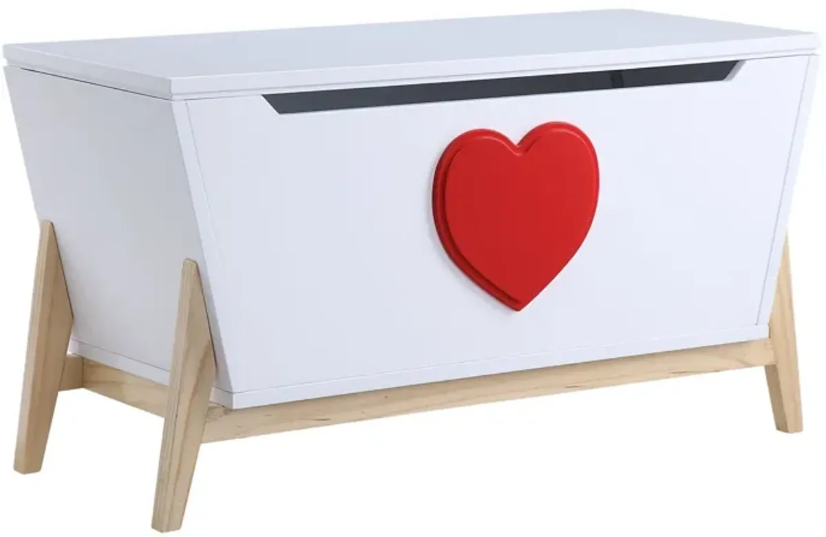 Wood Youth Chest - White Red