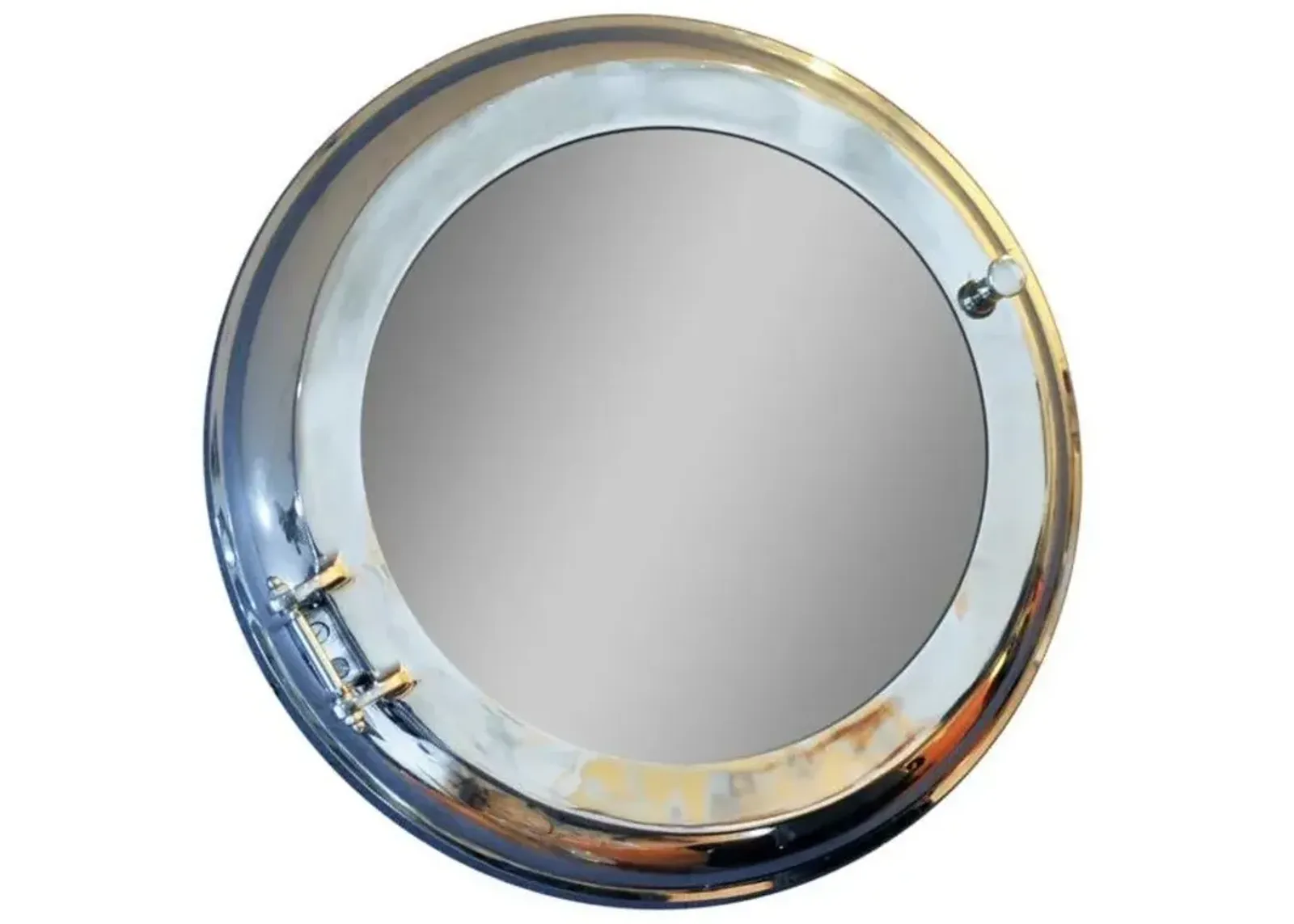 21" Round Aluminum Framed Accent Mirror - Silver