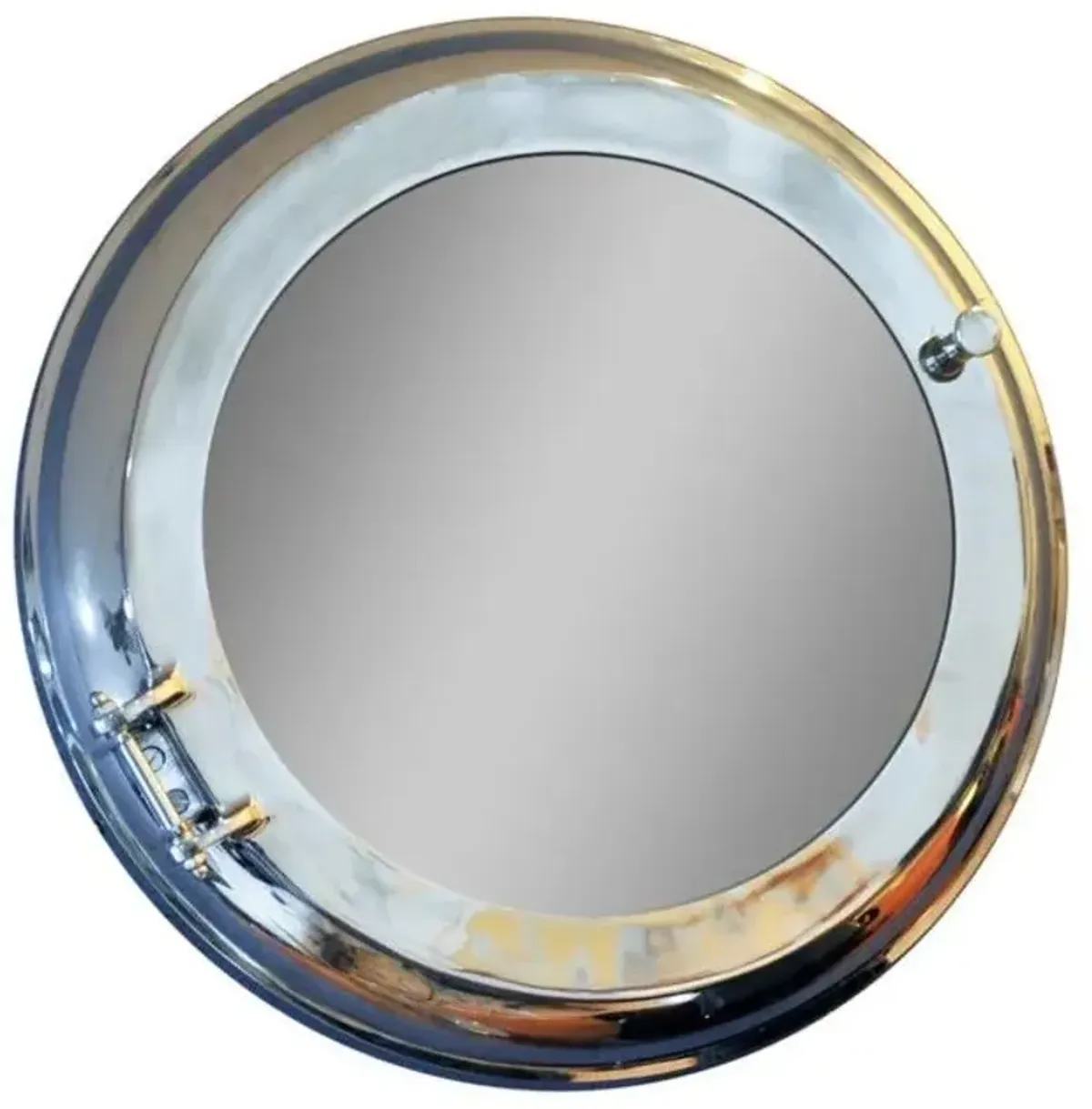 21" Round Aluminum Framed Accent Mirror - Silver