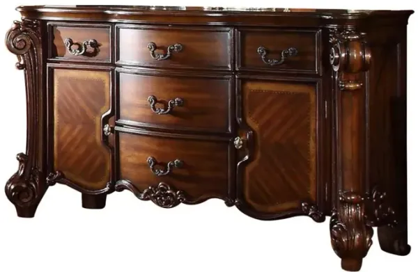 Solid Wood Five Drawer Dresser - Brown
