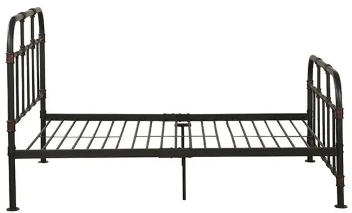 Industrial Pipe Design Full Bed Frame - Gray
