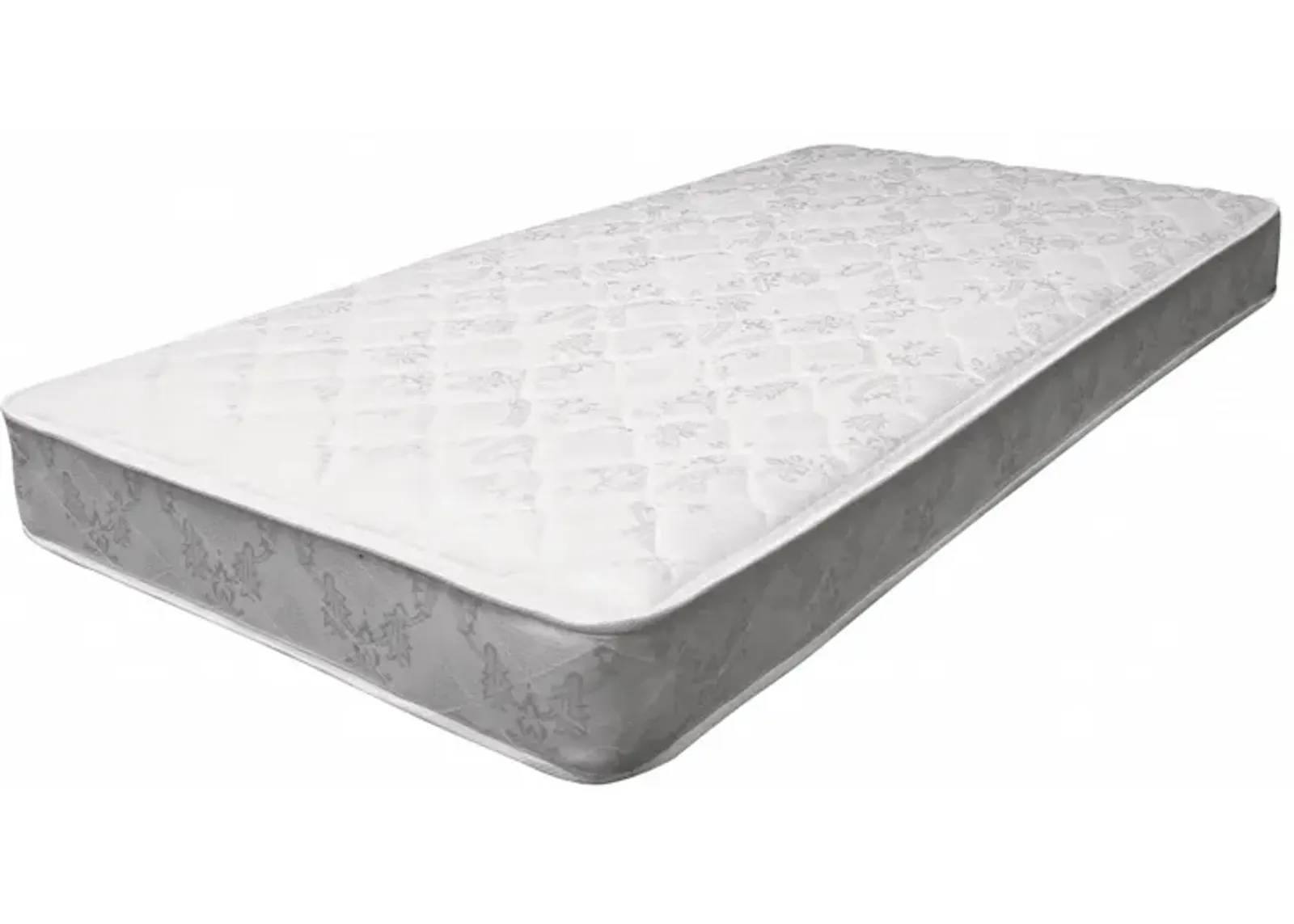 6" Full Fabric Mattress - White / Gray