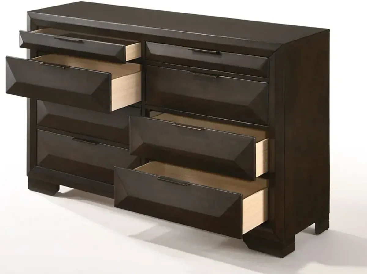 Solid Wood Standard Dresser / Chest - Espresso