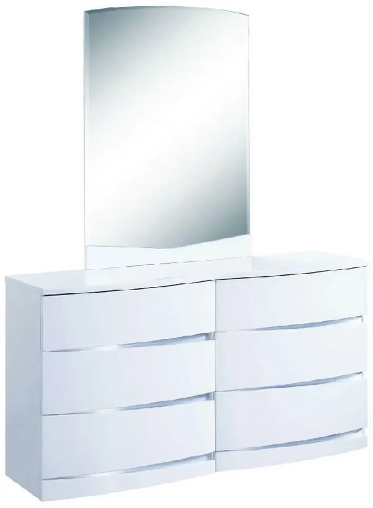 Exquisite High Gloss Dresser - White