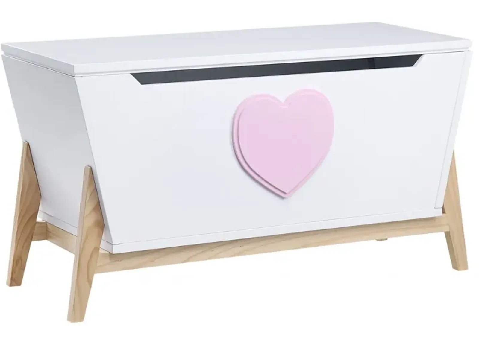 Wood Youth Chest - White Pink