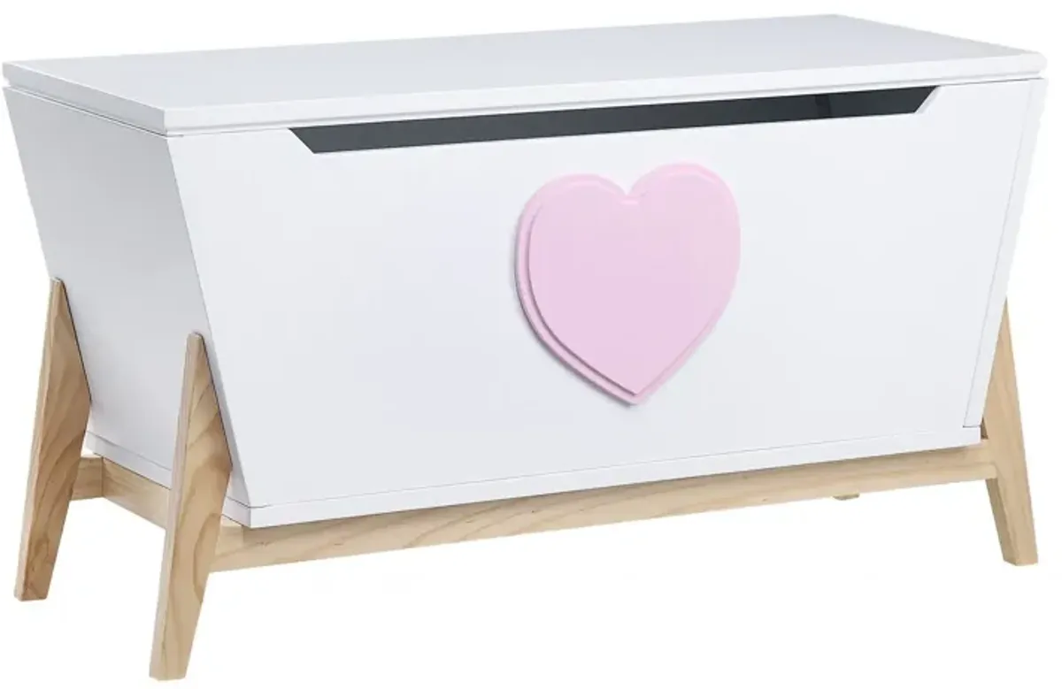 Wood Youth Chest - White Pink