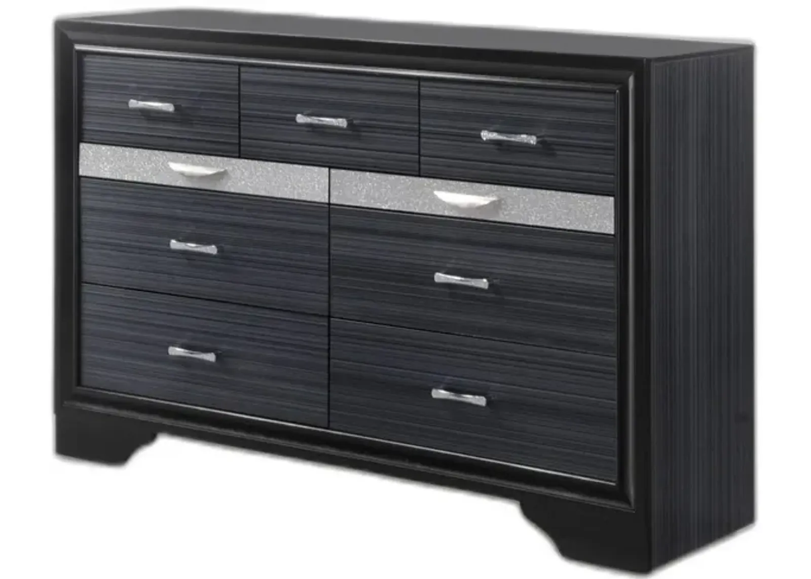 Manufactured Wood Nine Drawer Gentlemans Chest - Black