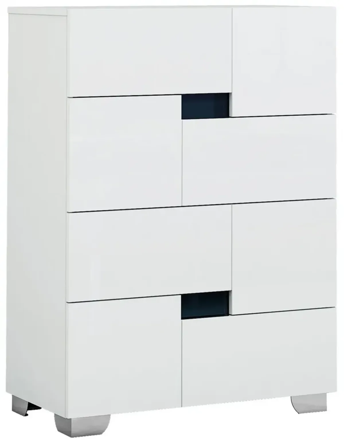 Superb High Gloss Chest - White