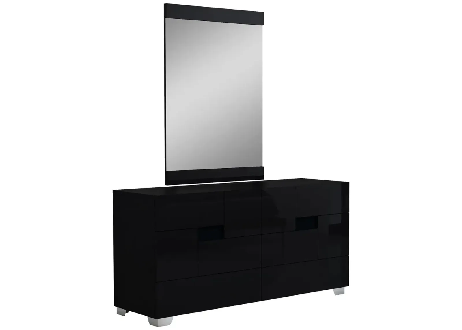 Superb High Gloss Dresser - Black