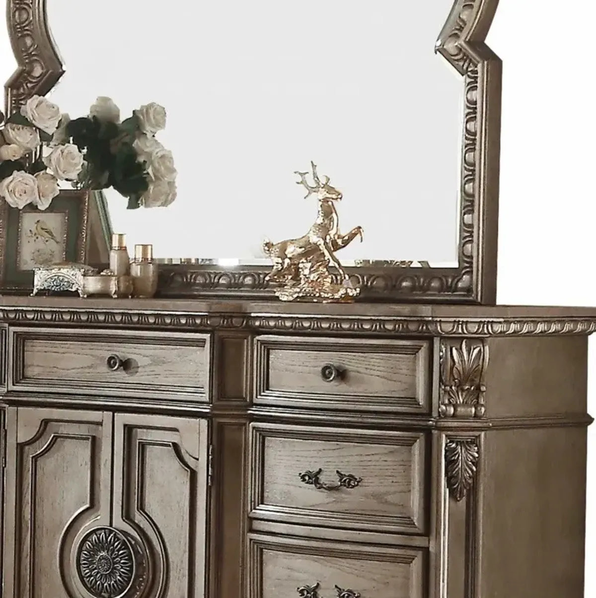 18" Solid Wood Combo Dresser - Brown