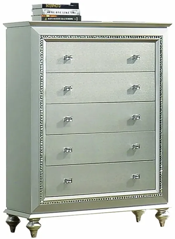 Five Drawer Standard Chest - Champagne