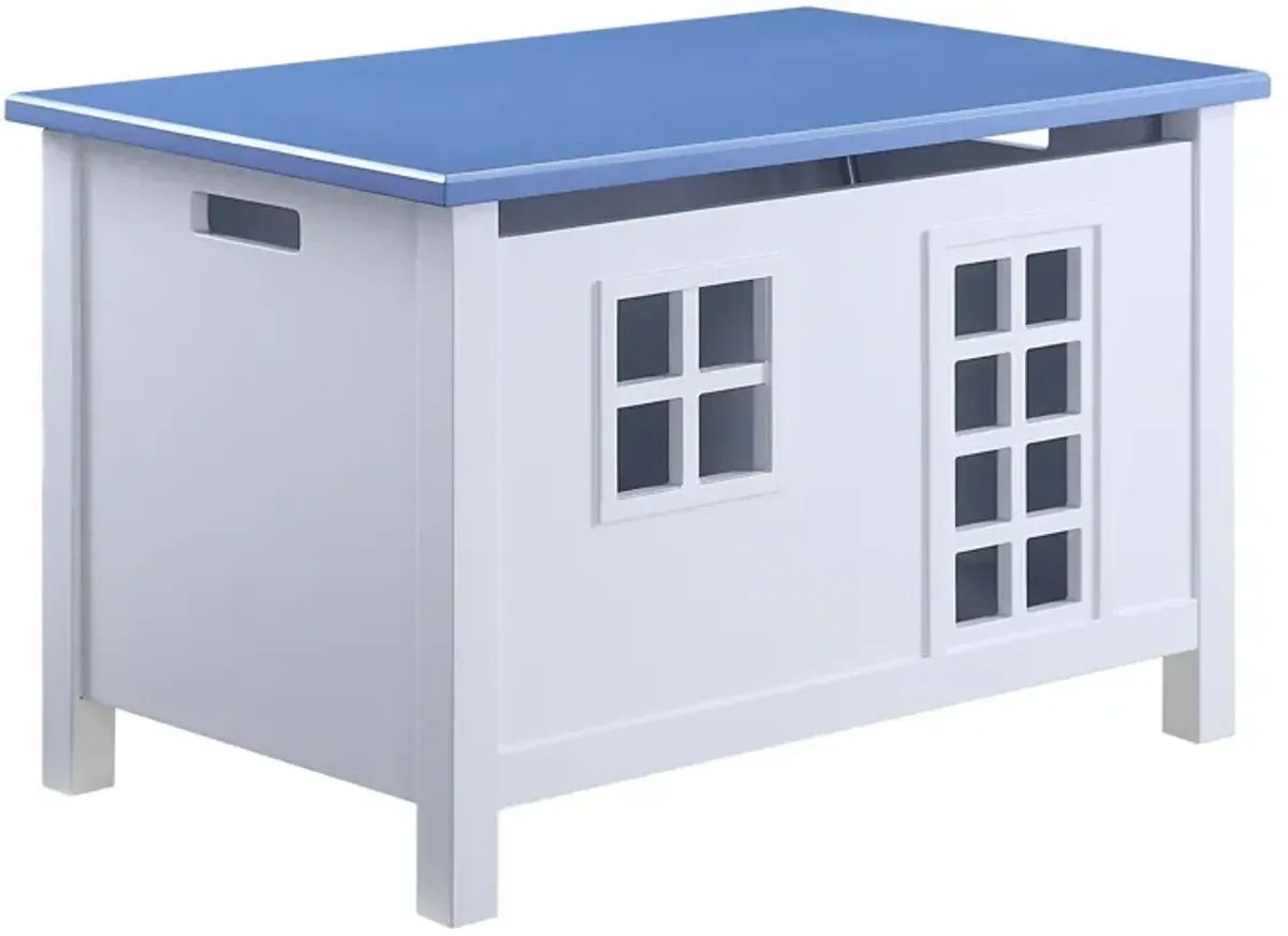 Wood Youth Chest - White Blue