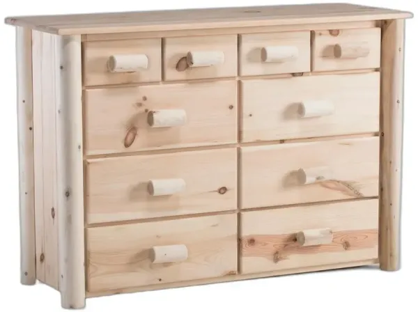Unfinished Wood Ten Drawer Dresser - Natural