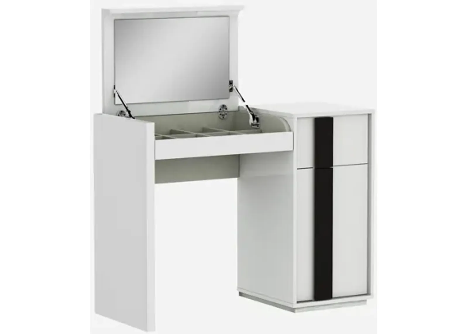 Iron Vanity Dresser - White