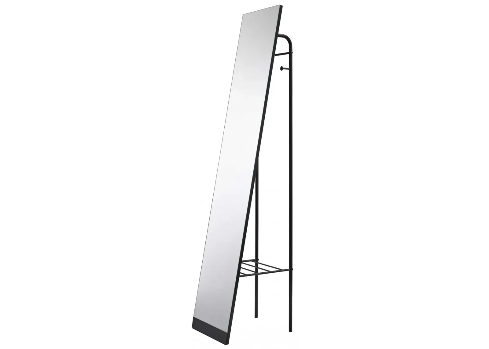 Rectangle Cheval Standing Metal Mirror - Black