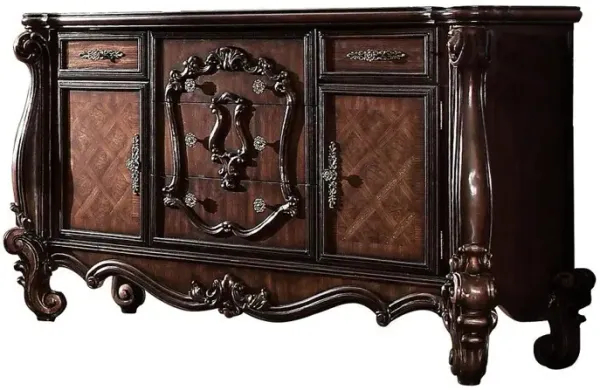 Solid Wood Five Drawer Combo Dresser - Cherry Oak