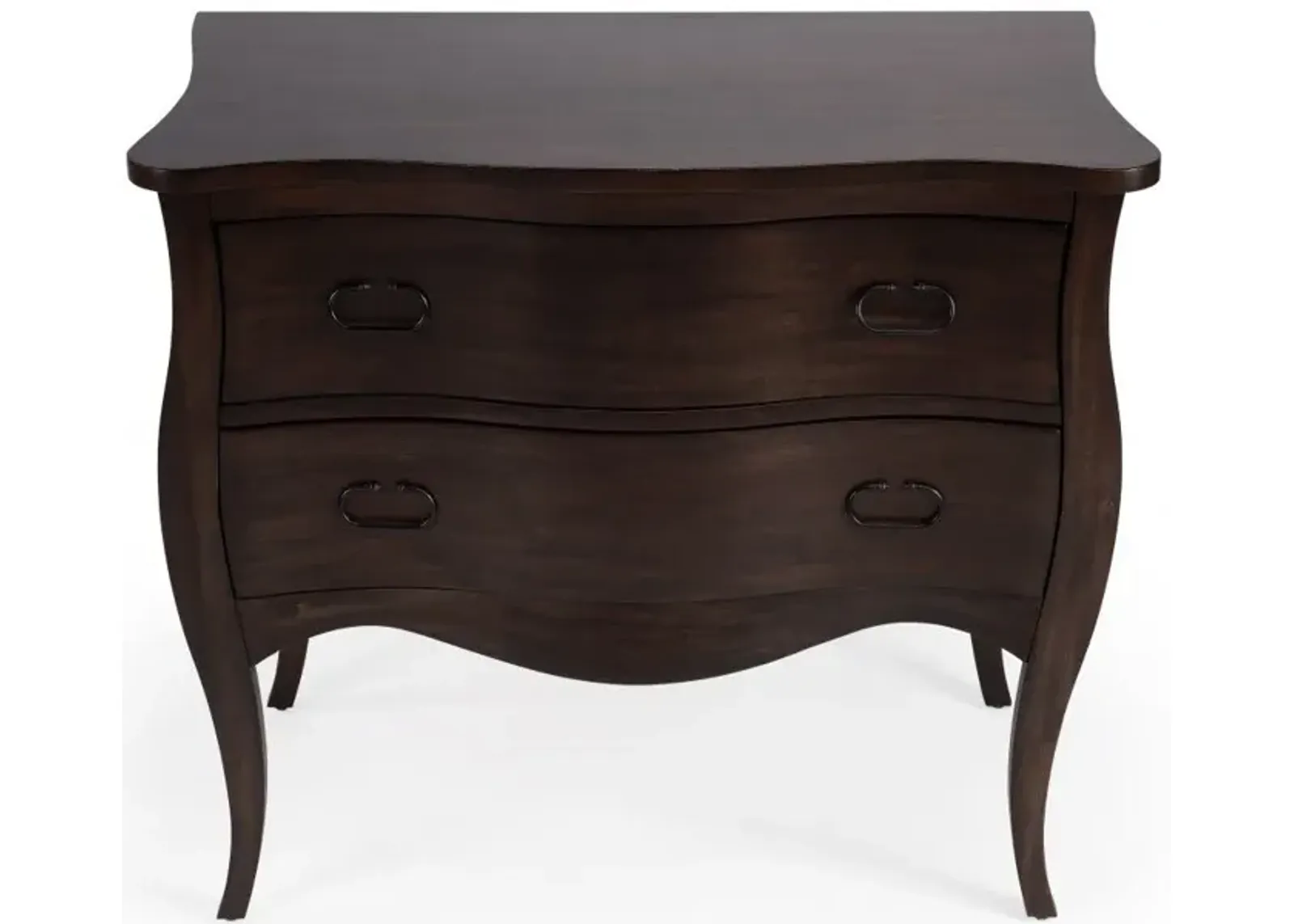 Solid Wood Two Drawer Dresser - Brown