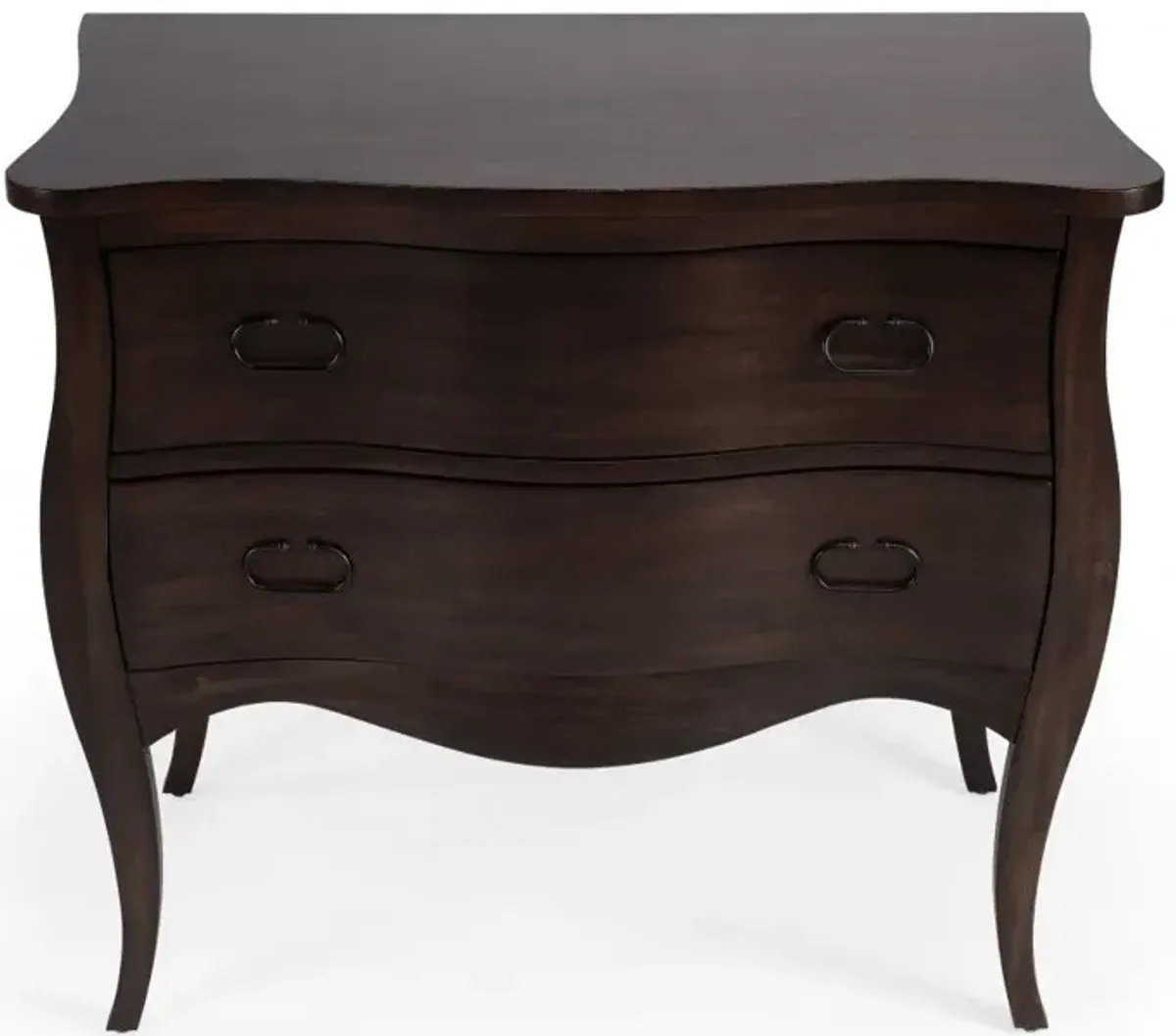 Solid Wood Two Drawer Dresser - Brown