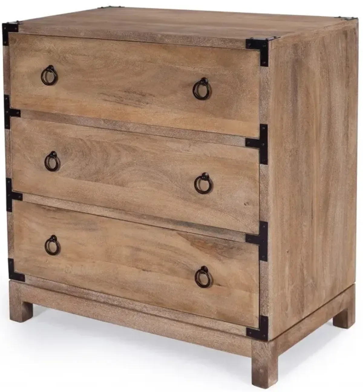 Wood Solid Wood Three Drawer Dresser - Natural