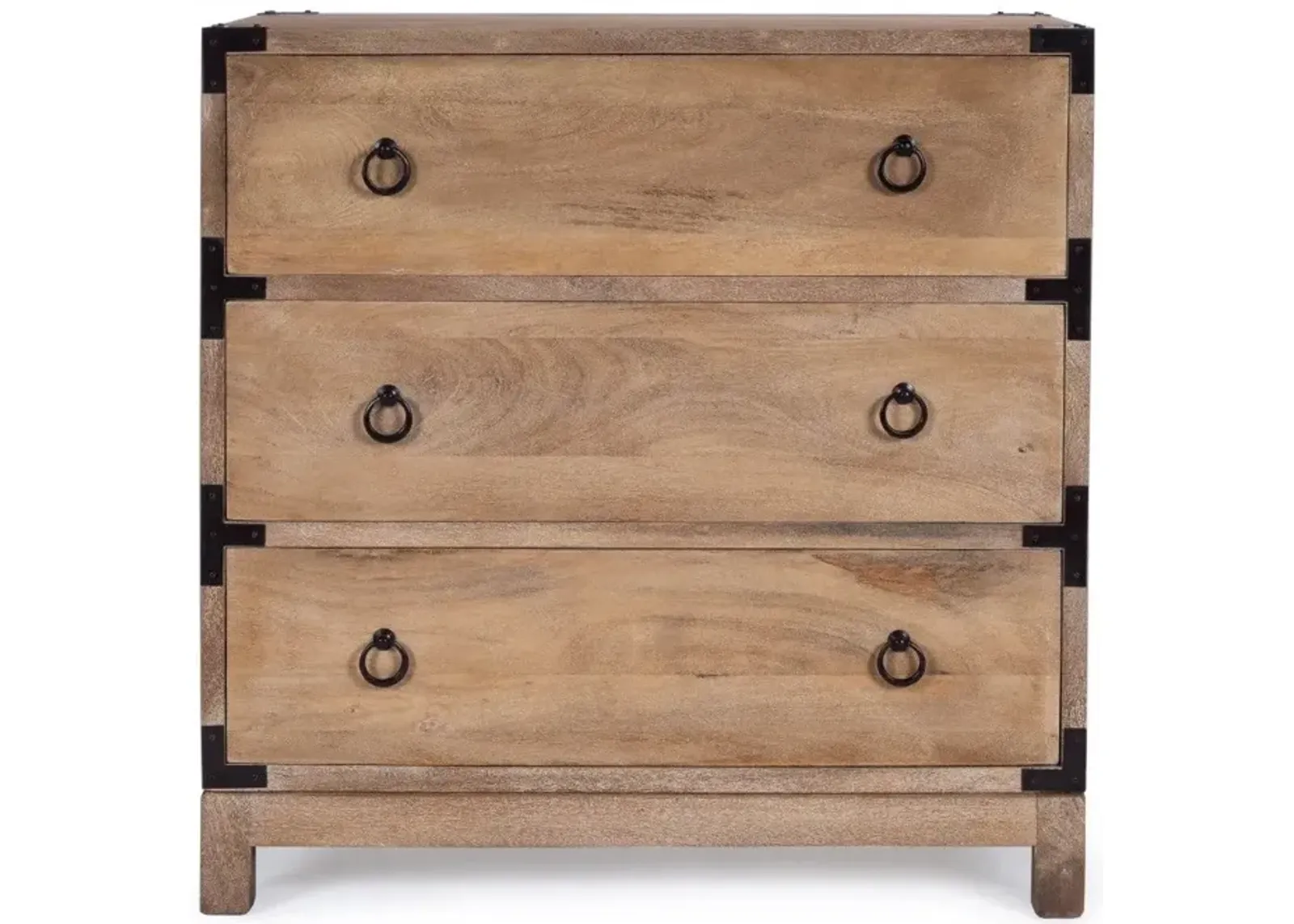 Wood Solid Wood Three Drawer Dresser - Natural