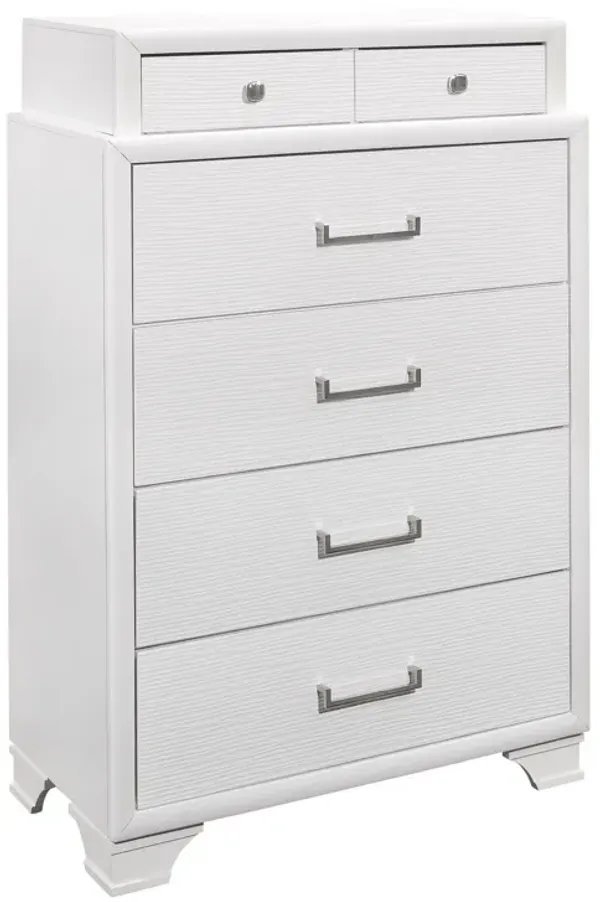 Chest With 6 Drawers - White