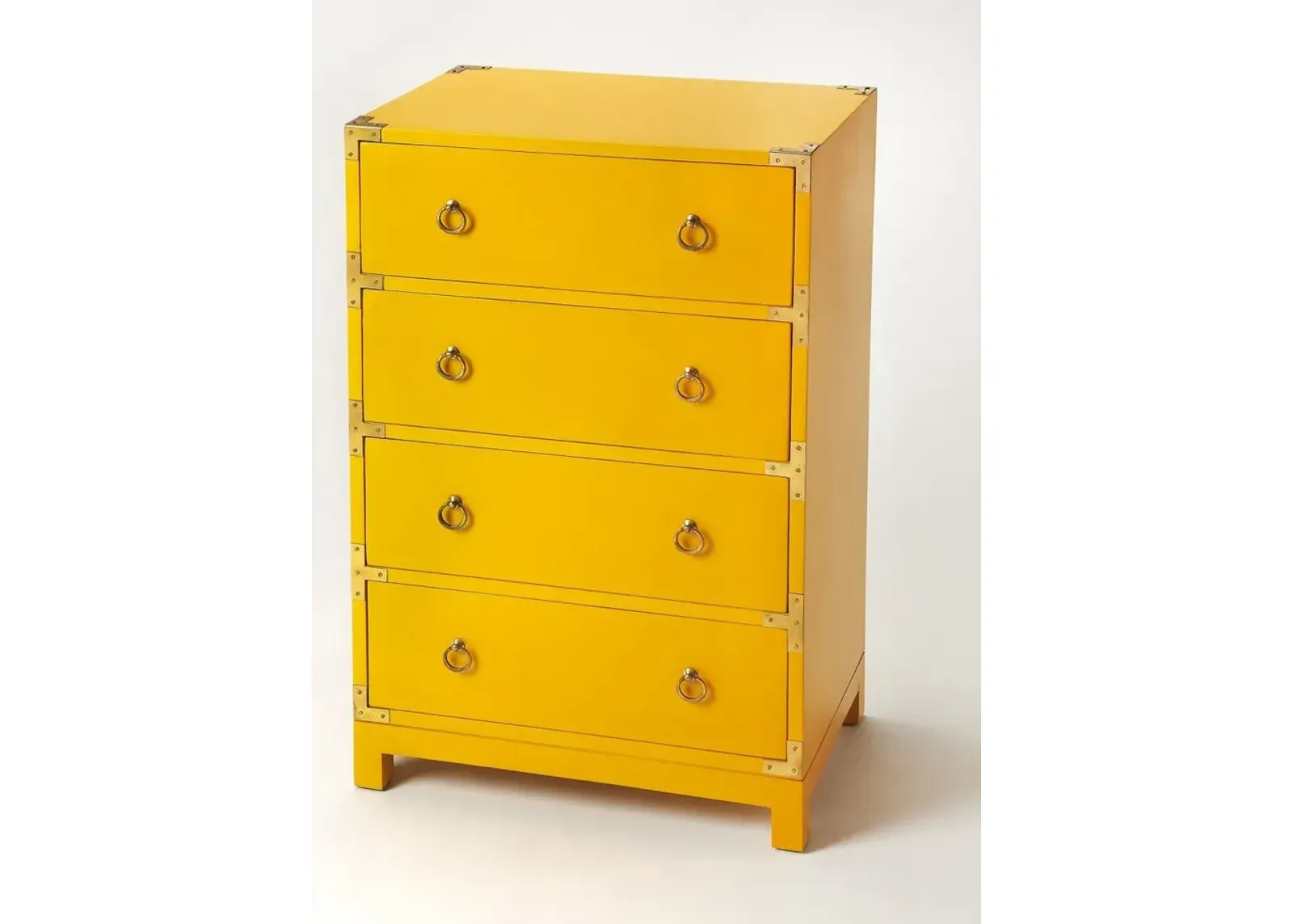 Four Drawer Dresser - Yellow Solid Wood