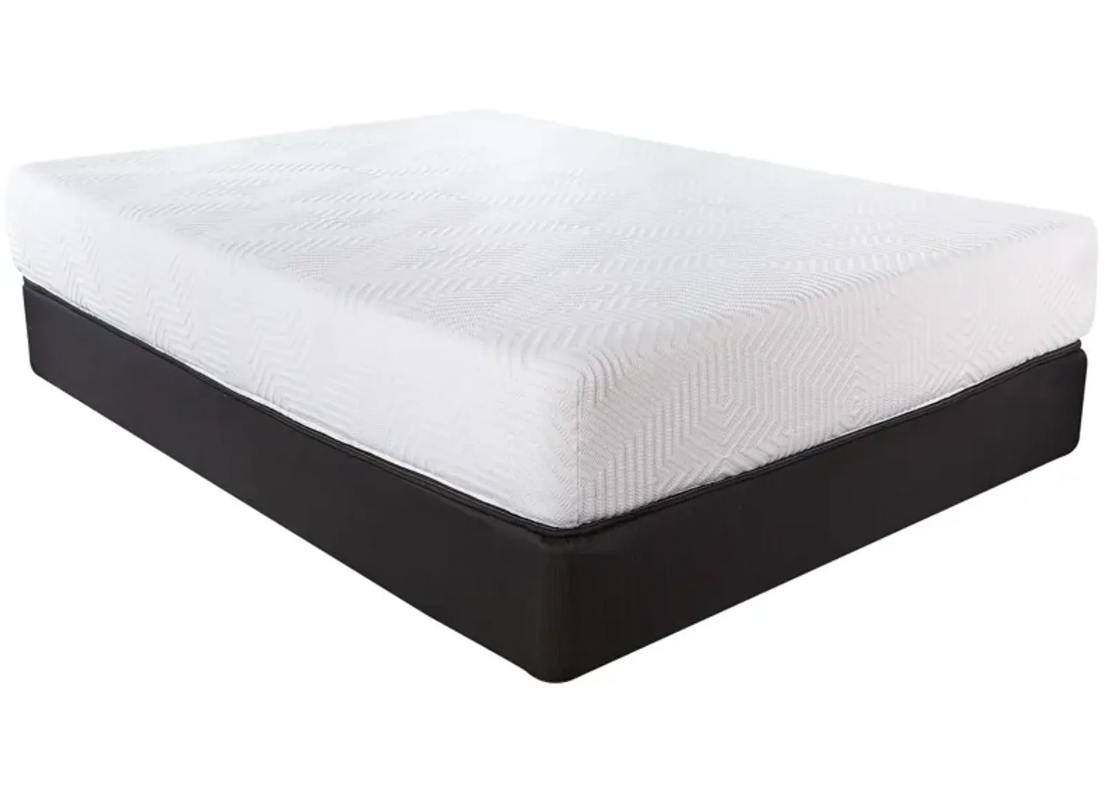 10.5" Twin Long Hybrid Lux Memory Foam And Wrapped Coil Mattress - White / Black