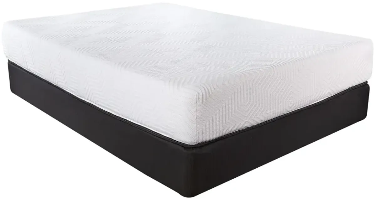 10.5" Twin Long Hybrid Lux Memory Foam And Wrapped Coil Mattress - White / Black