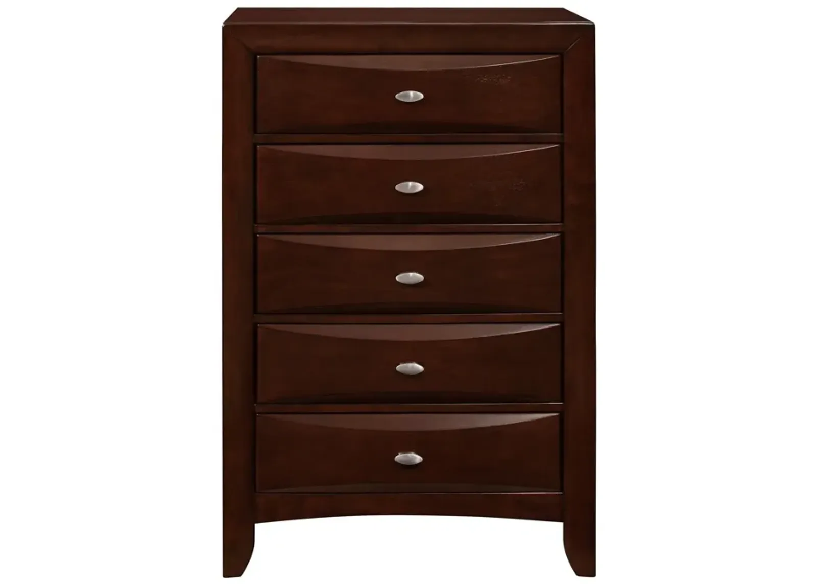 New Chest With 5 Chambared Drawer - Merlot