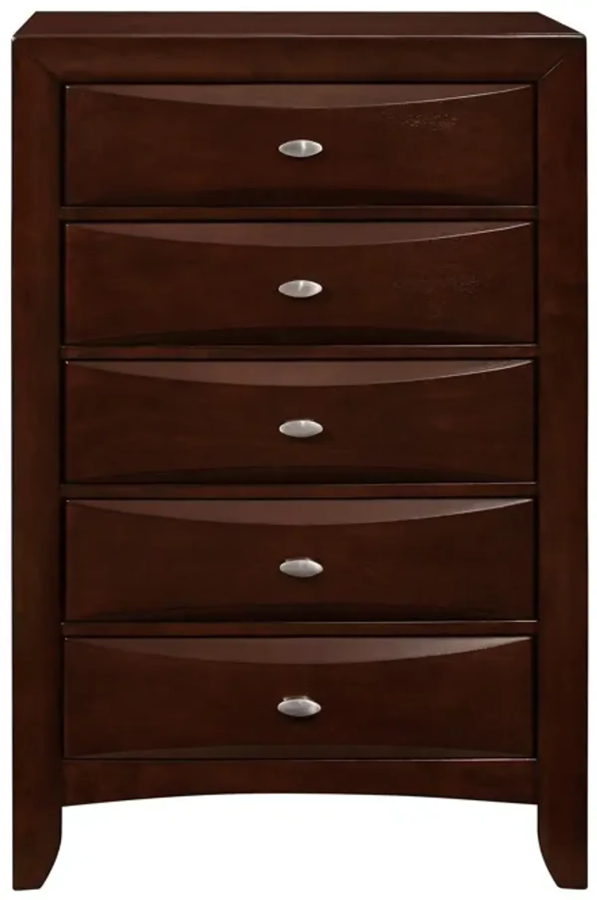 New Chest With 5 Chambared Drawer - Merlot