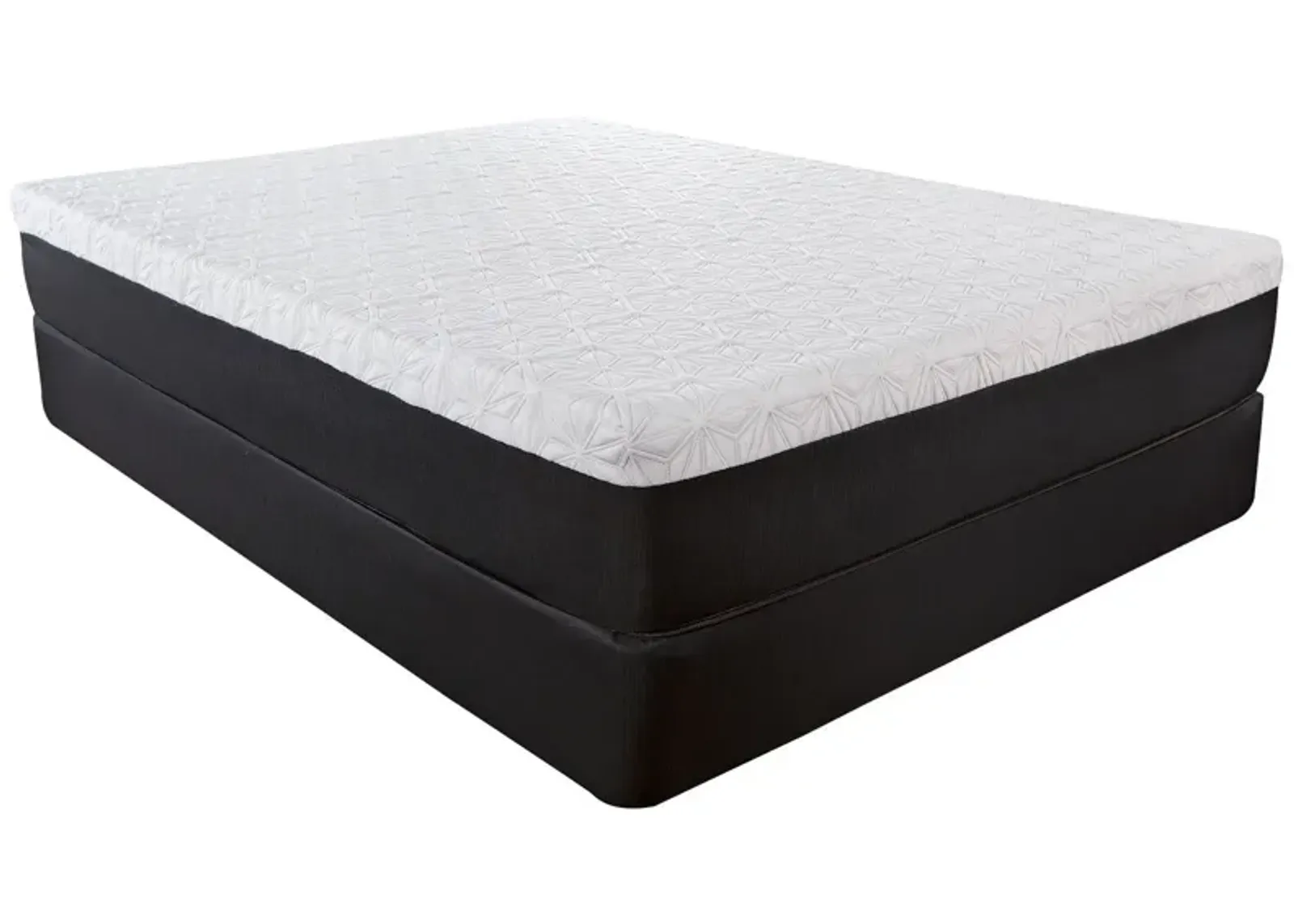 10.5" Twin Long Lux Gel Infused Memory Foam And High Density Foam Mattress - White / Black