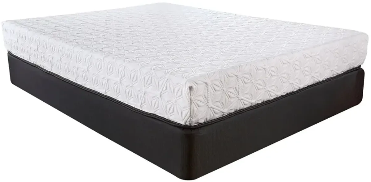 8" Queen Three Layer Gel Infused Memory Foam Smooth Top Mattress - White / Black