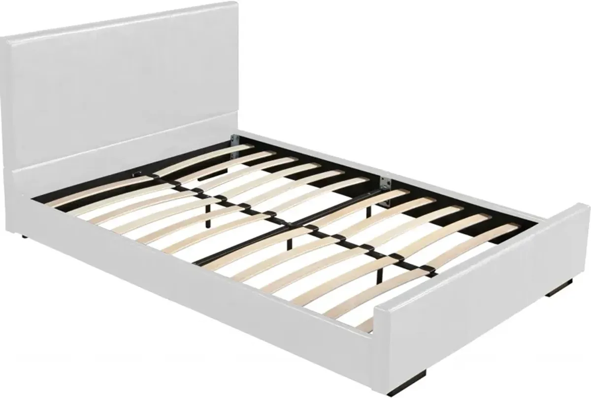 Platform Queen Bed - White