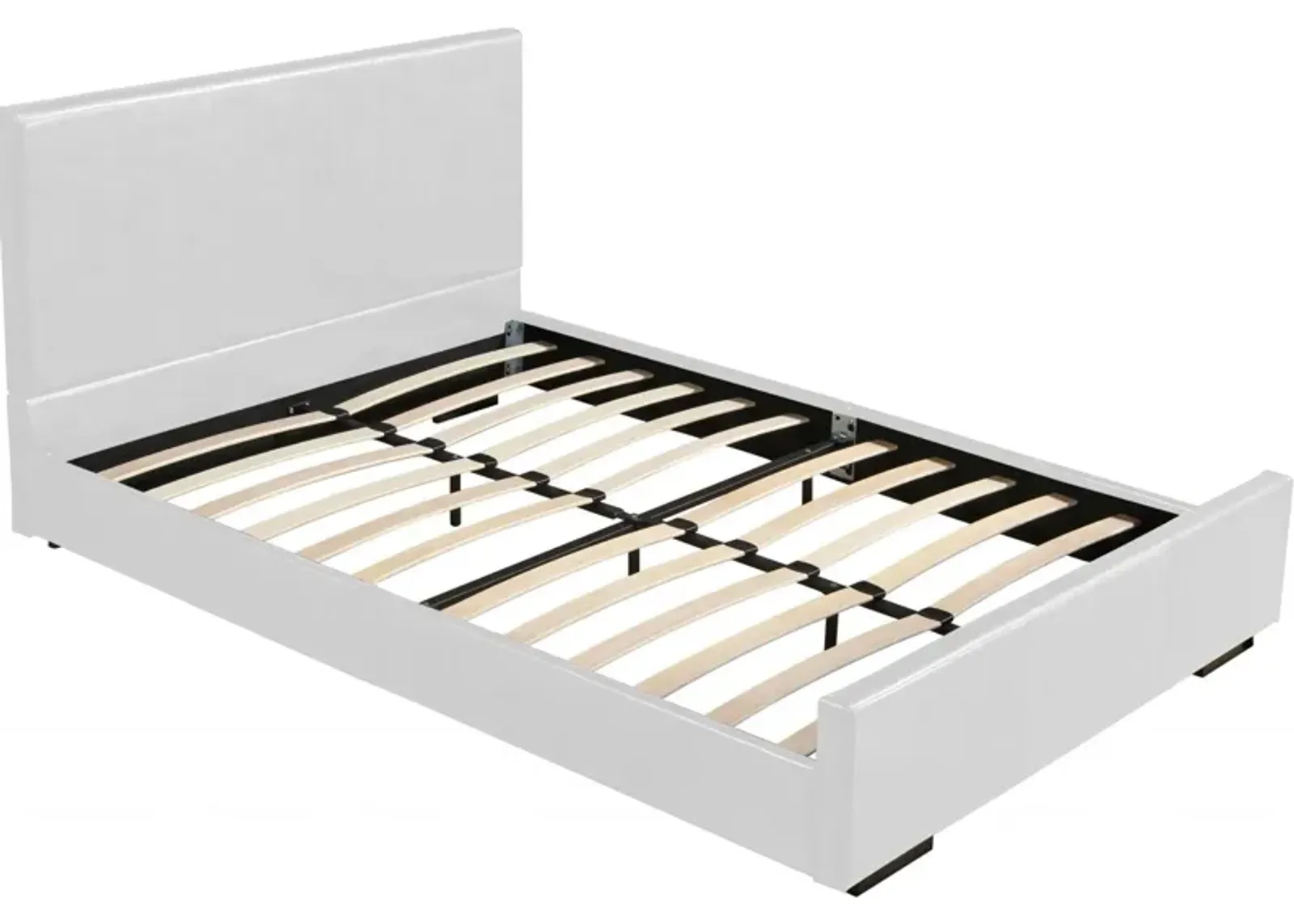 Platform King Bed - White