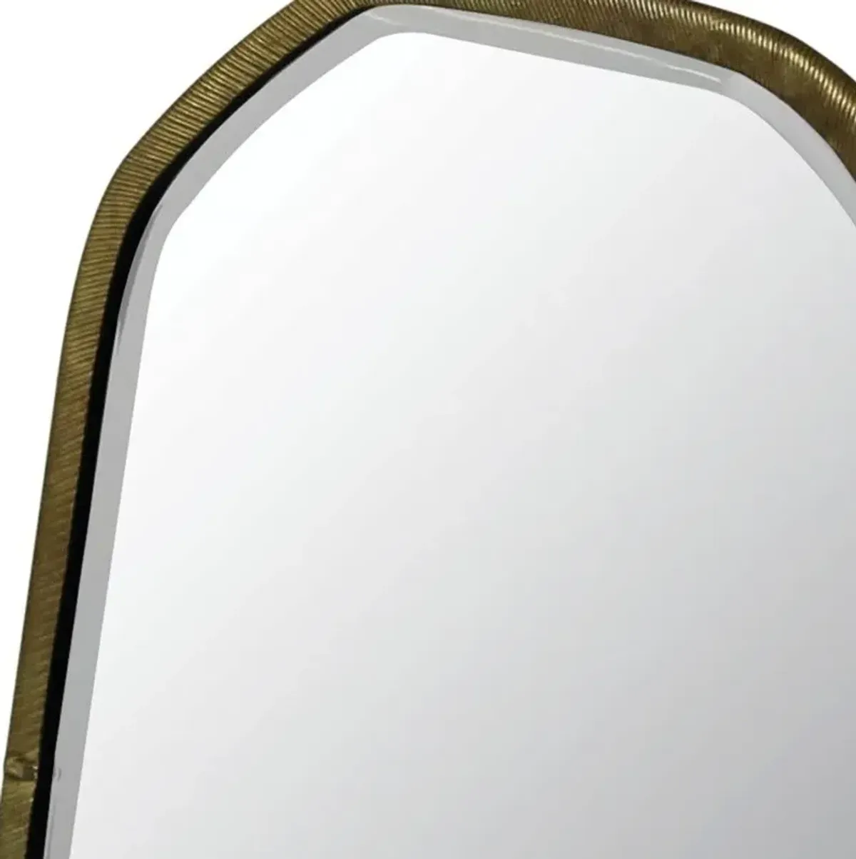 Metal Octagonal Vanity Mirror - Gold