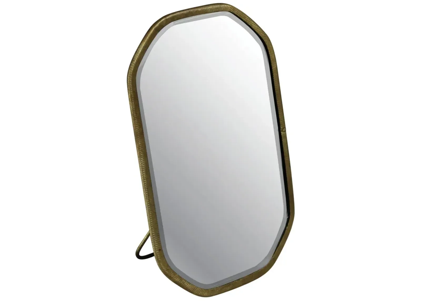 Metal Octagonal Vanity Mirror - Gold