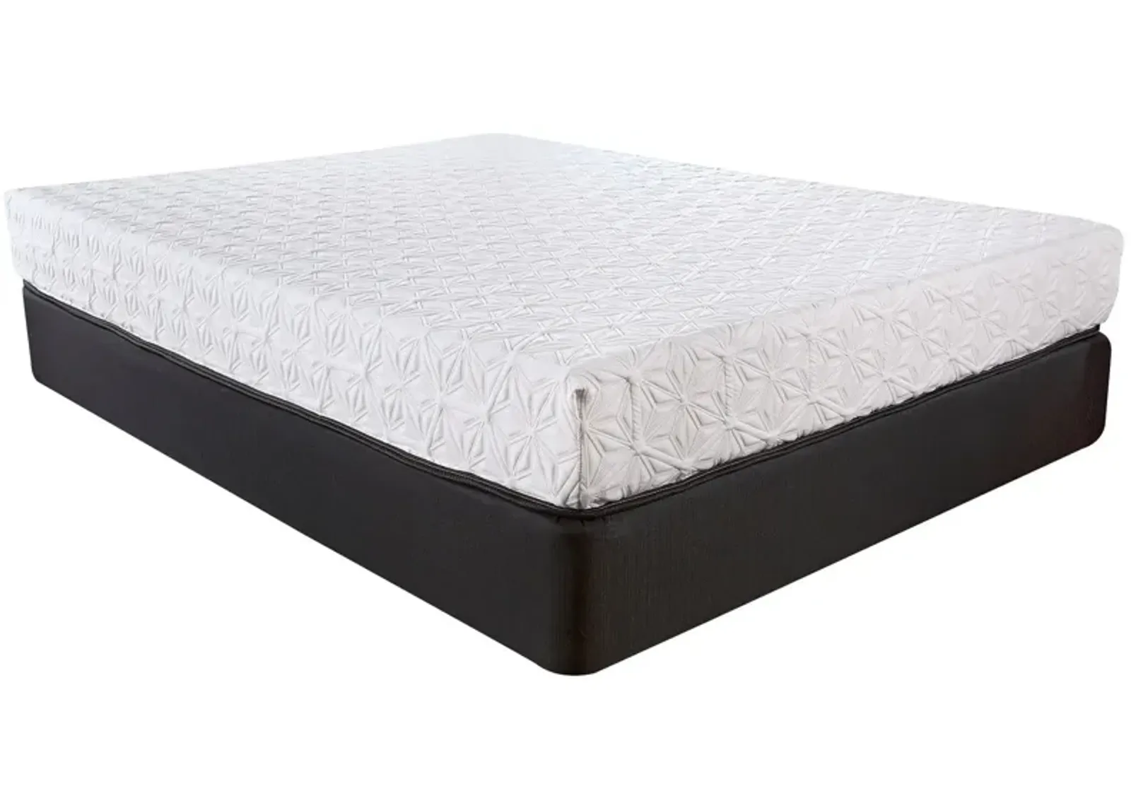 8" Full Three Layer Gel Infused Memory Foam Smooth Top Mattress - White / Black