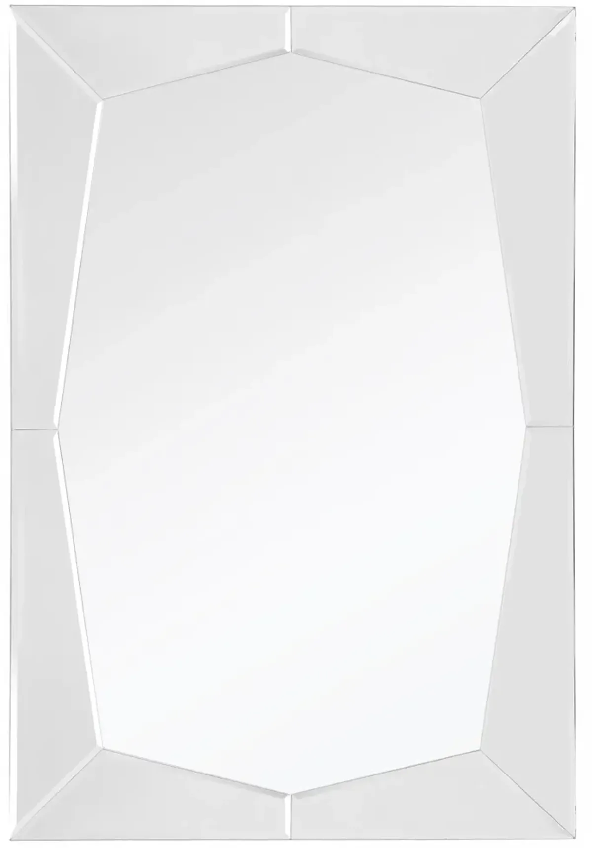 36" Glass Framed Accent Mirror - Clear