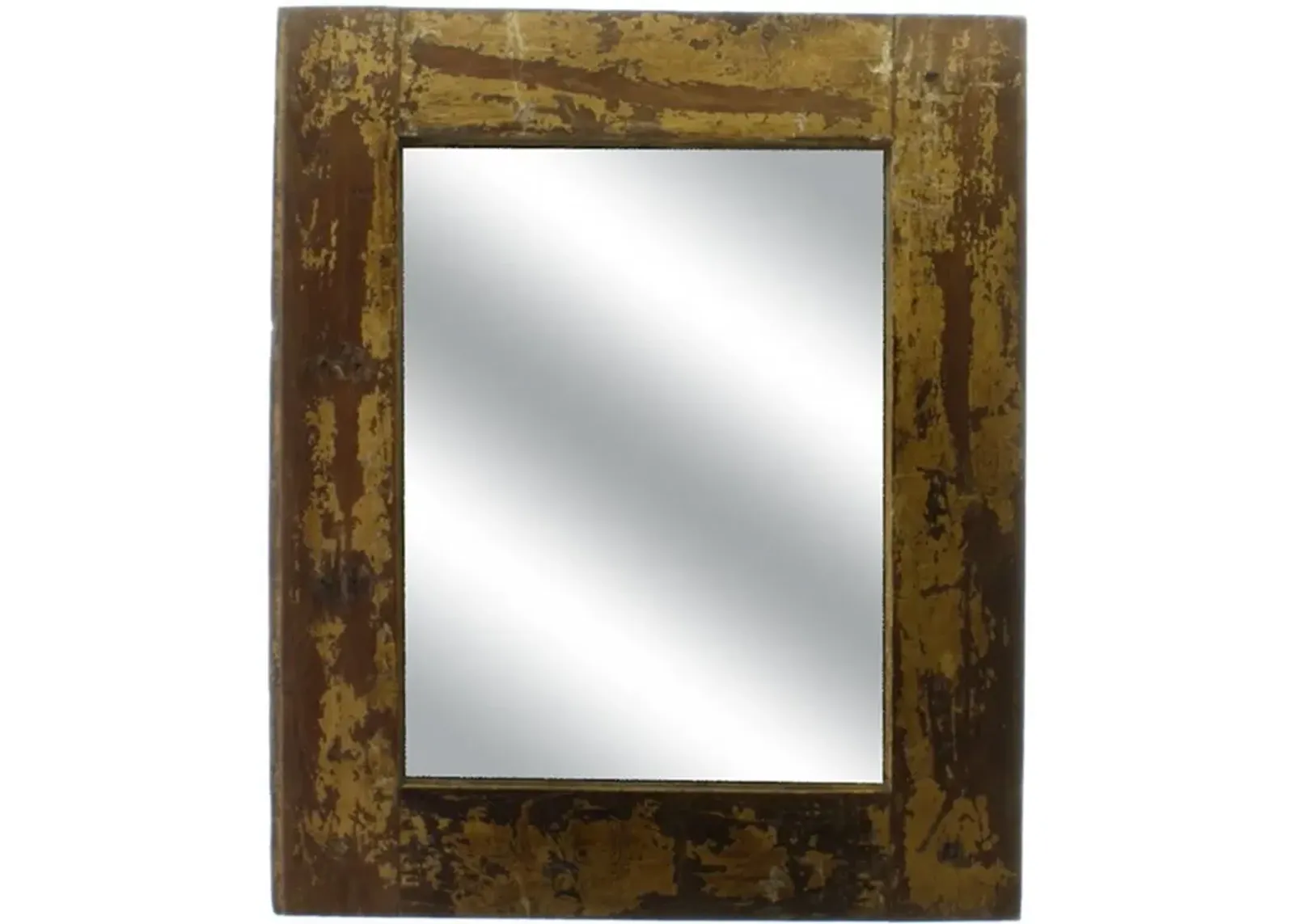 Reclaimed Wood Square Wall Mirror - Silver